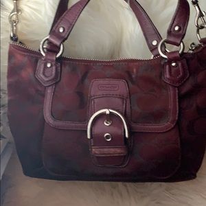 Maroon Coach Crossbody